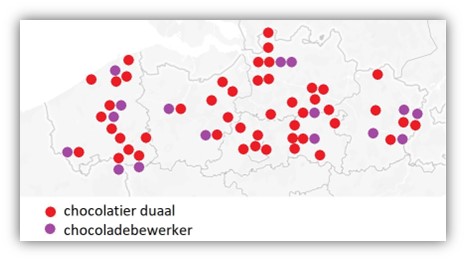 Chocolatier duaal leren 7de jaar kaart